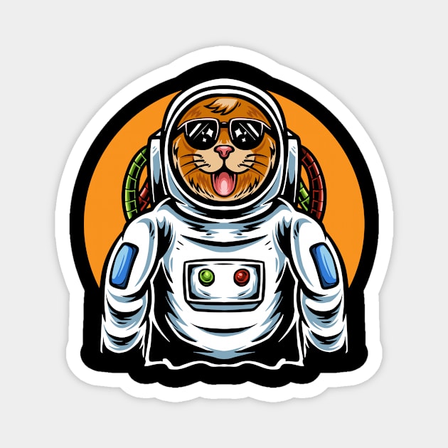 astro cat Magnet by TSLH_Artlab