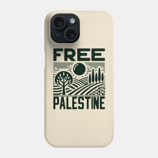 Landscape of Unity: Free Palestine Phone Case