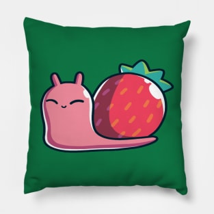 strawberry snail Pillow