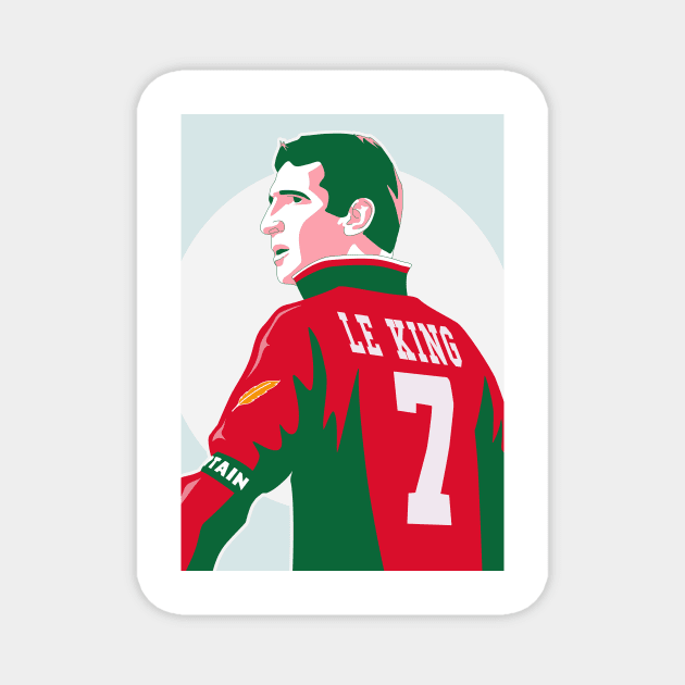 Cantona 7 Le King Manchester Home Magnet by Culture-Factory