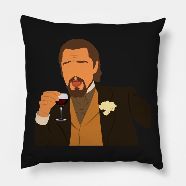 Di Caprio Laughing Meme Pillow by TheAwesome