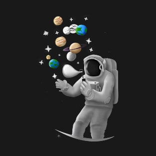 Astronaut on the moon - the space T-Shirt