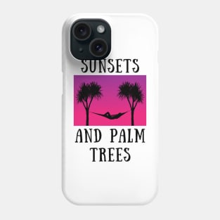 Sunsets and palm trees Phone Case