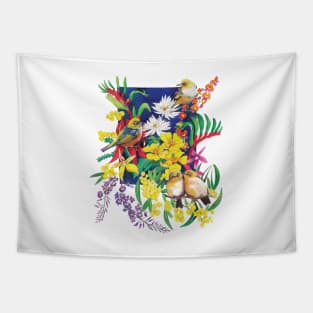 Silvereyes & Flowers Tapestry