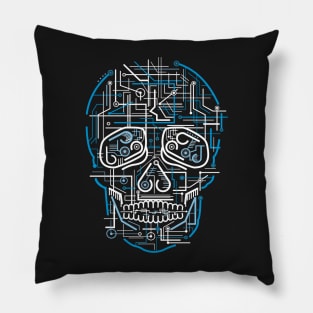 Cyber Skull Pillow