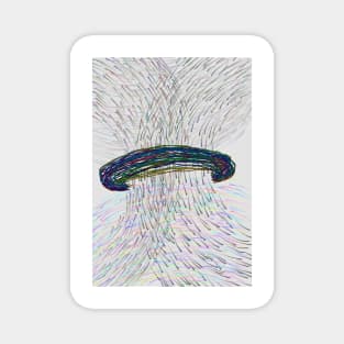 Rainbow scribble scratch design Magnet