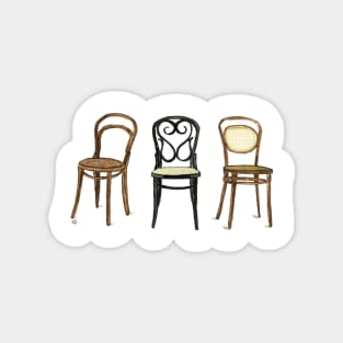 Thonet Chairs - Watercolor Painting Magnet