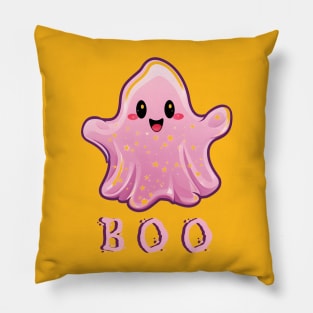 Cute pink ghost boo theme haloween 2023 Pillow