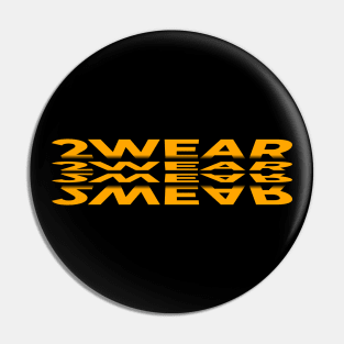 2Wear typographic logo Pin