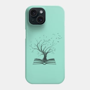 Life and Knowledge Tree Growing from Opened Book Phone Case