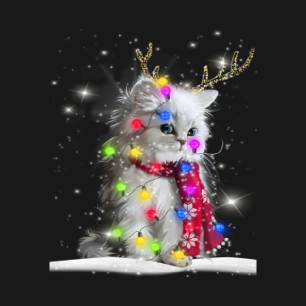 Discover Cute Baby Cat Christmas Costume Gift - Christmas Cat - T-Shirt