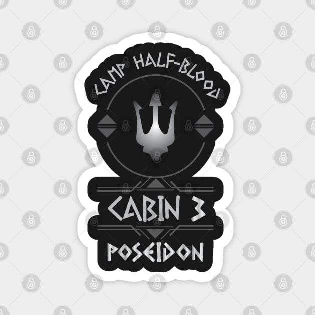 Cabin #3 in Camp Half Blood, Child of Poseidon – Percy Jackson inspired design Magnet by NxtArt