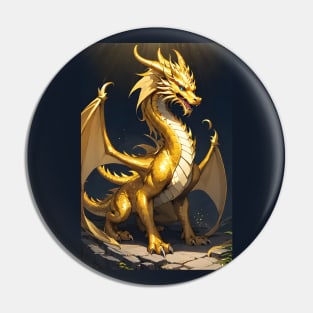 Beautiful Golden dragon Pin