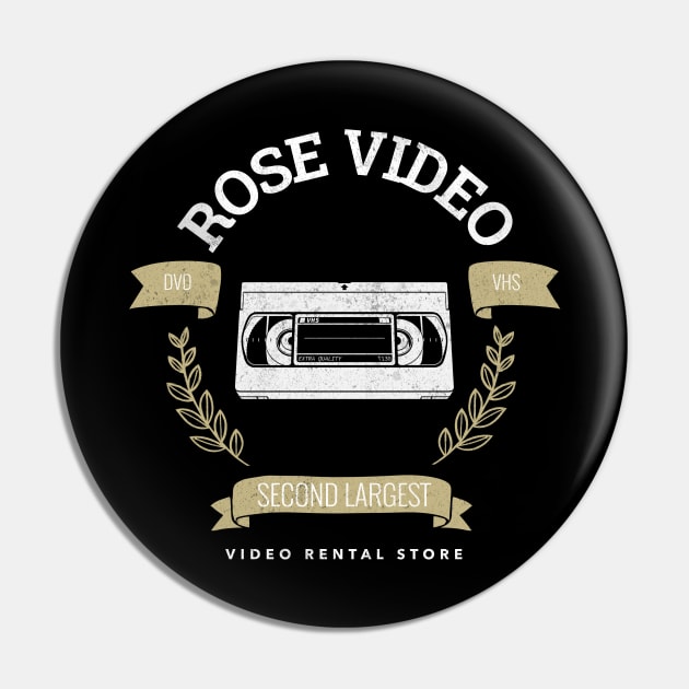 Rose Video Vintage Pin by GasparArts