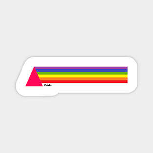 Rainbow pride with pink triangle Magnet