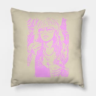 Stevie Nicks // Retro Style Pink Soft Pillow