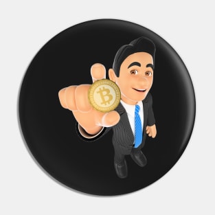 3D Bitcoin Investor Pin