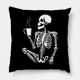 skeleton coffee Pillow