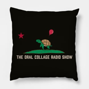 California Dreamin' - White | Oral Collage Radio Show Pillow