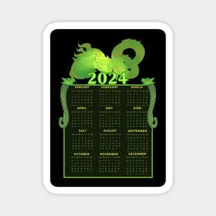 2024 New Year Green Earth Dragon Magnet