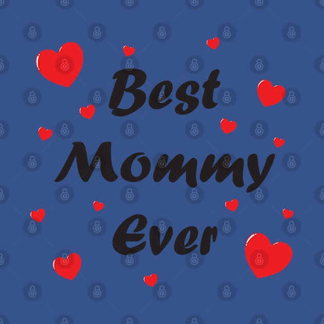 Best mommy ever heart doodle hand drawn design by The Creative Clownfish