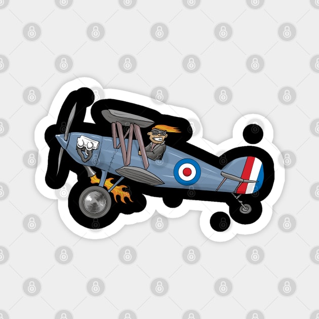 Bi-Plane Pilot Magnet by Funky Aviation