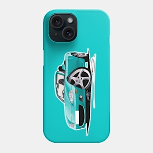 Mazda MX5 (Mk2) Turquoise Phone Case