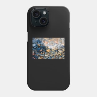 The magic of Lake Michigan.  Lake Michigan Stones washed by a wave. Phone Case