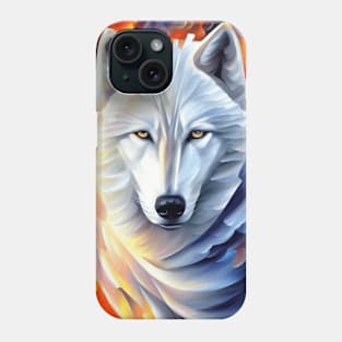 Stunning White Wolf Painting Phone Case