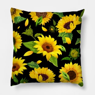 New Watercolor Sunflower 3 Pillow