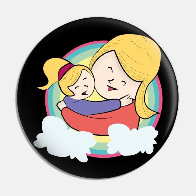 mother and daughter Pin by JHFANART