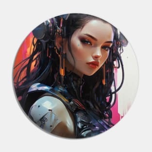 Cyberpunk Anime Girl Pin