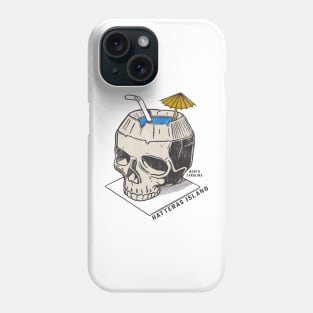 Cape Hatteras, NC Summertime Vacationing Skull Drink Phone Case