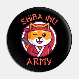 Shiba inu army Pin