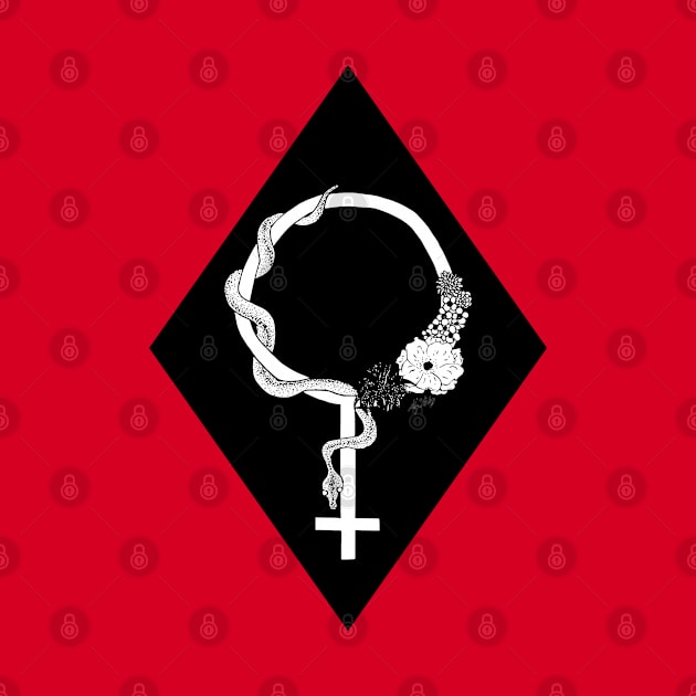 Feminine Symbol on black diamond by AlyStabz