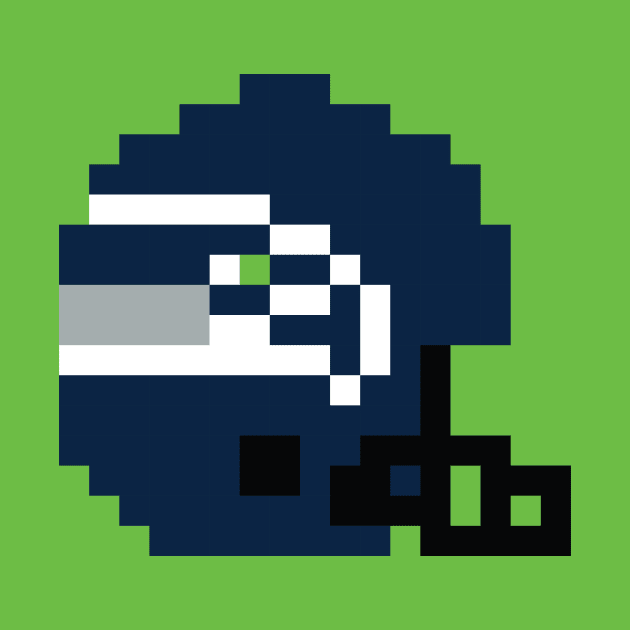 8 Bit Seattle Seahawks Helmet by N8I