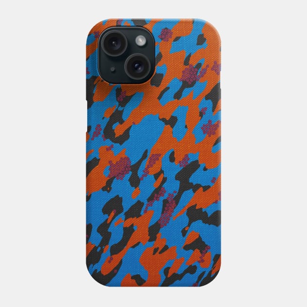 Camouflage - Blue and Brown Phone Case by Tshirtstory