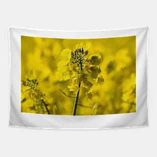 Very Yellow with Liquid Lines texture Tapestry