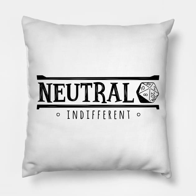 Neutral Indifferent (Modern Alignments) Pillow by The Digital Monk