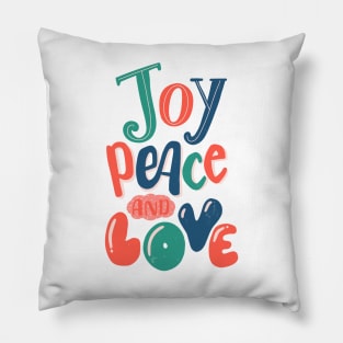 Joy, peace and love Pillow