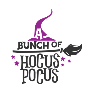 Bunch Of Hocus Pocus Witch Hat Halloween T-Shirt