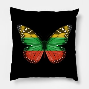 Lithuanian Flag  Butterfly - Gift for Lithuanian From Lithuania Pillow