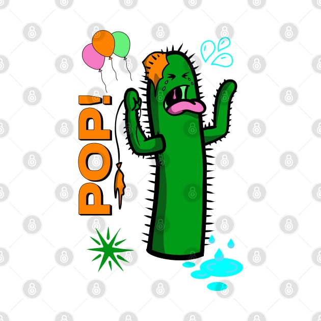 Cactus Pops a Balloon and cries about it by Art from the Machine