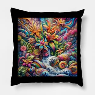 colorful garden Pillow