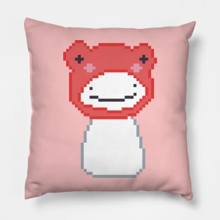 dream blob frog - red pixel art Pillow