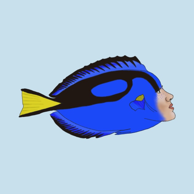 Blue Tang Ladyfish by Rosiethekitty13