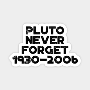 Pluto Never Forget 1930-2006 Vintage Retro Magnet