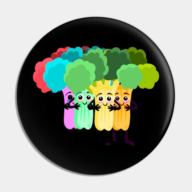 The broccoli Crew Pin by Imutobi