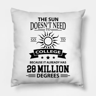 Funny Science Pun Graduation Joke Sun Researcher Scientist Pillow