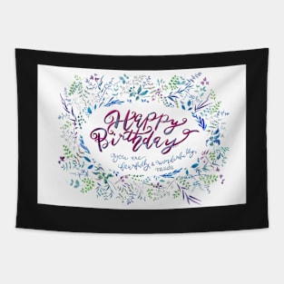 Happy Birthday- fearfully wonderfully made Tapestry